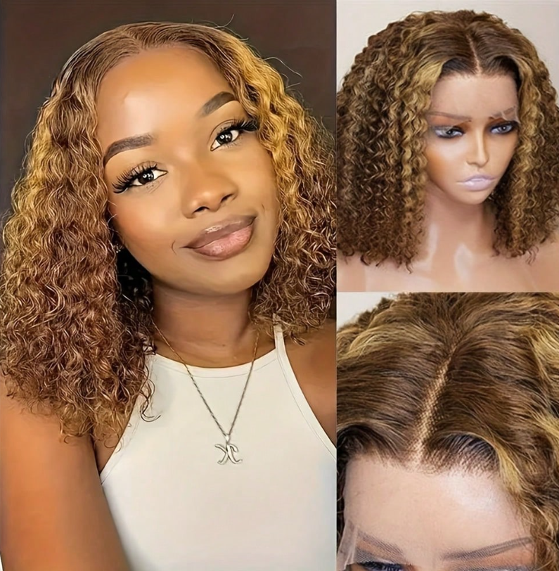 Curly Human Hair Wig Lace 12inch