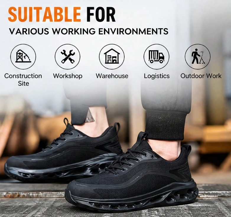 Black worker shoe