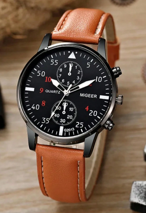 Men's PU Quartz Watch