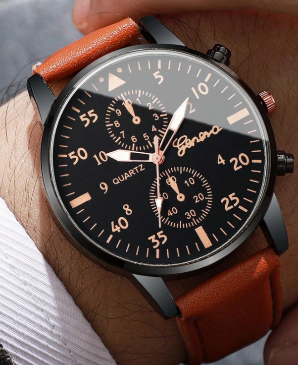 Men's PU Quartz Watch